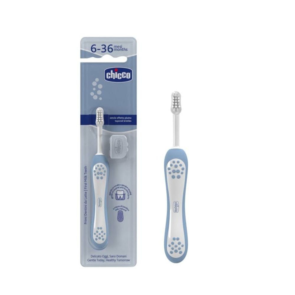 Chicco Dječija četkica za zube First Milk Teeth, Indigo slika 1