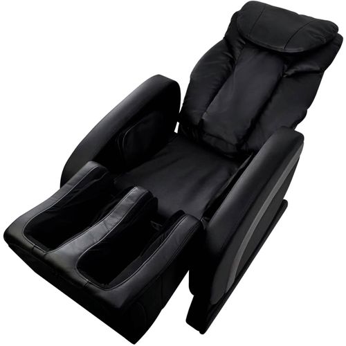 Masažna fotelja od umjetne kože crna slika 69