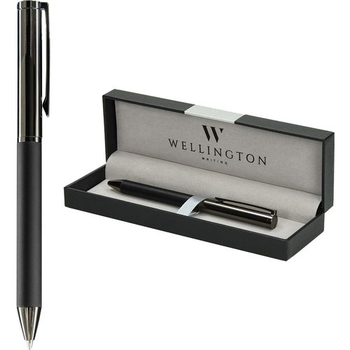 Set pisaći Wellington Stamford Kemijska olovka crna u poklon kutiji slika 1