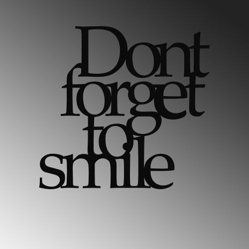 Wallity Metalna zidna dekoracija Dont Forget To Smile 183 slika 6