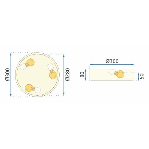 TOOLIGHT Luster Classic APP872-C Zlatna svjetiljka 30 cm slika 11