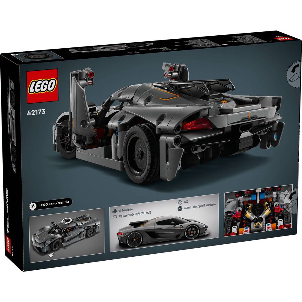 LEGO 42173 Koenigsegg Jesko Gray Hypercar slika 12