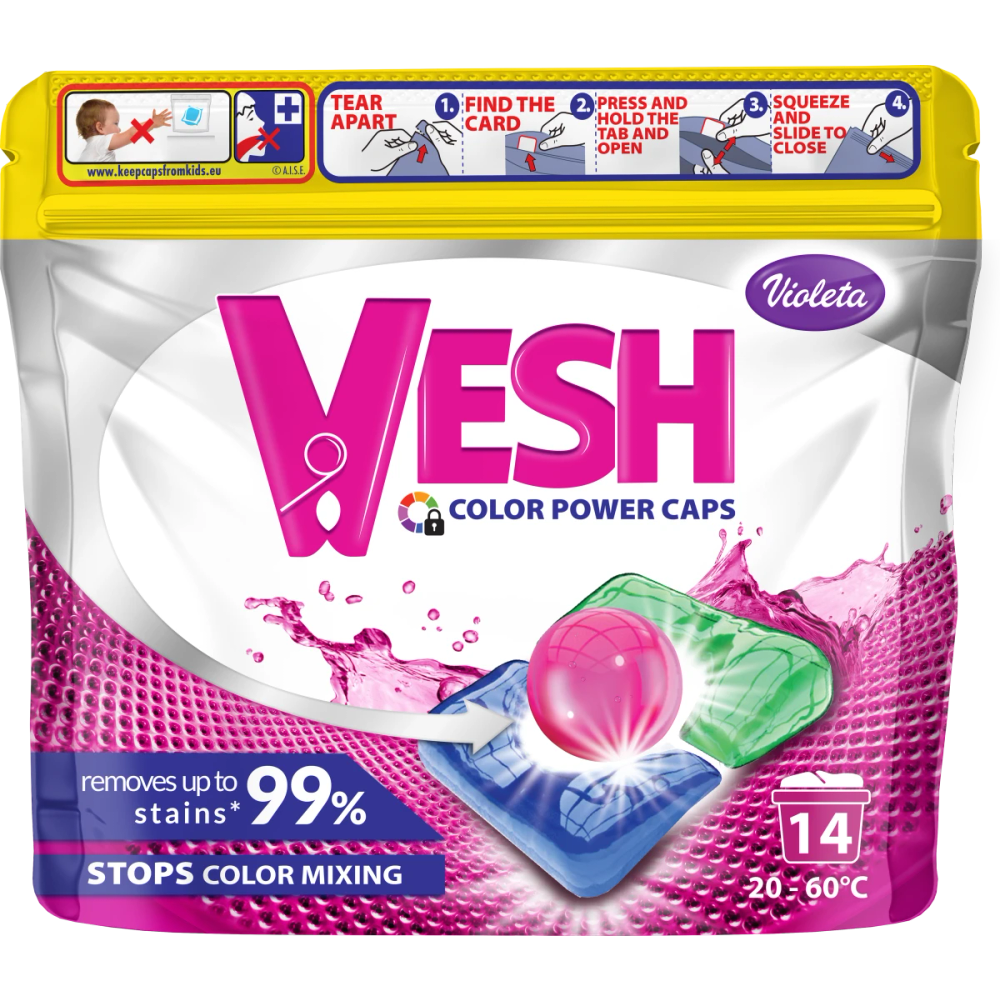 Violeta Vesh kapsule za pranje veša Color power 14 pranja slika 1