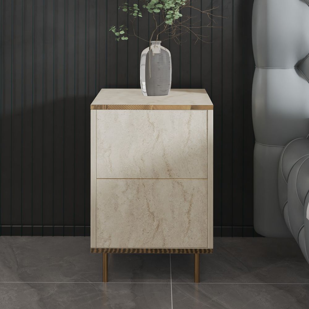Imaj - Travertine, Gold Travertine Noćni Stolić slika 1