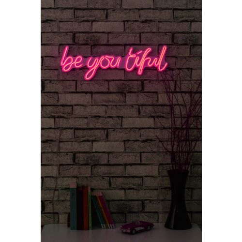 Wallity Ukrasna plastična LED rasvjeta, Be you tiful - Pink slika 2