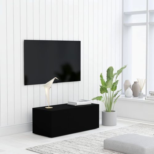 TV ormarić crni 80 x 34 x 30 cm od iverice slika 19