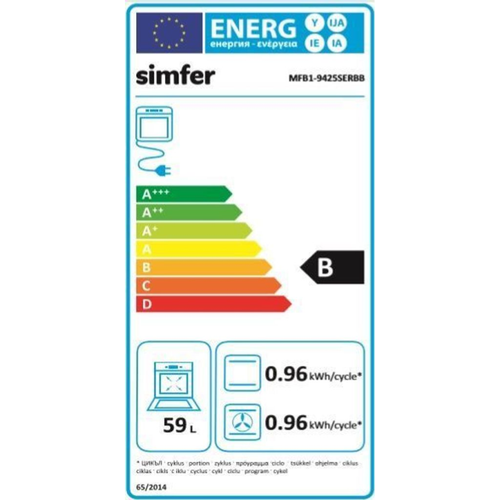 Simfer samostojeći kombinirani štednjak 9425 SERBB slika 2