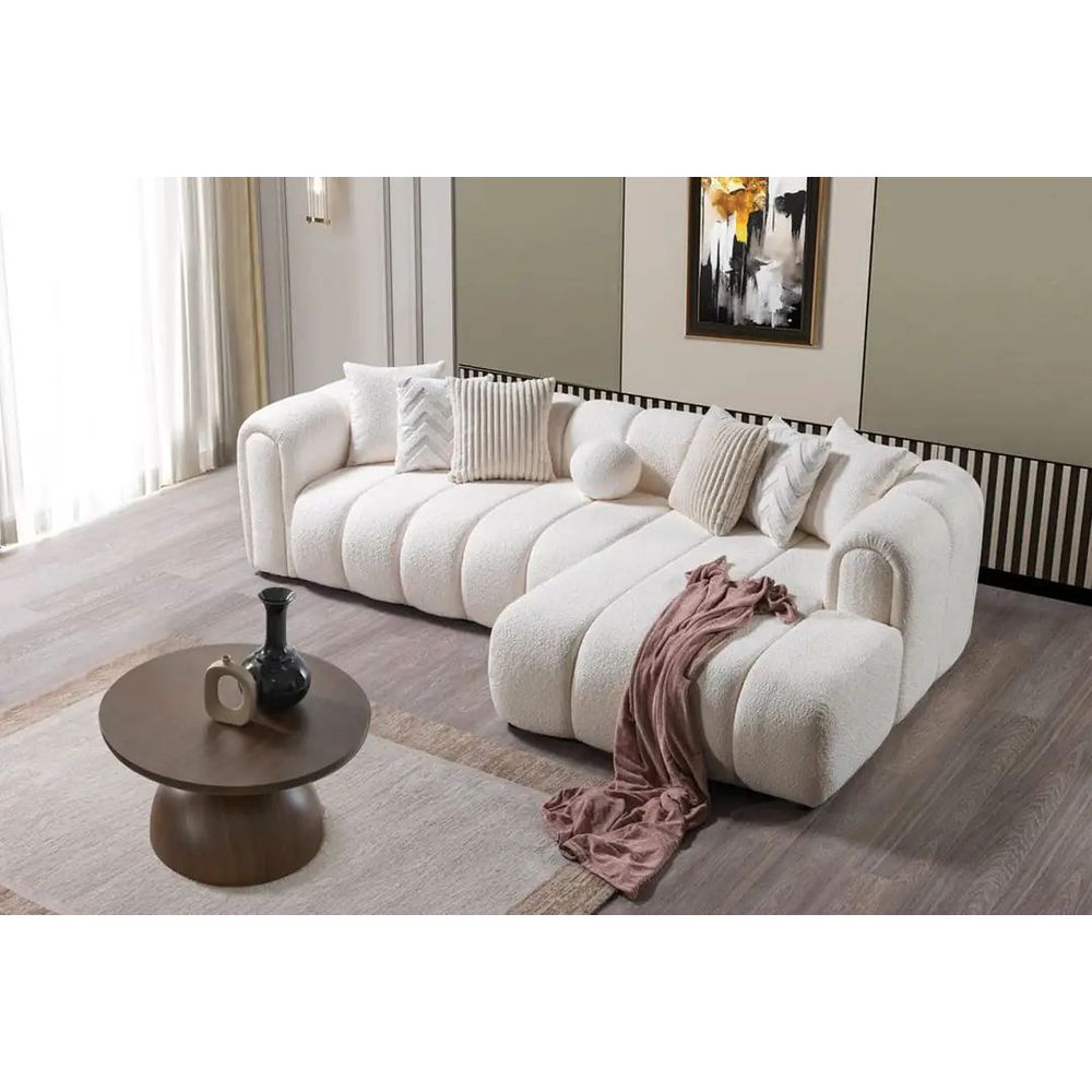 Ugaona Sofa N-Line Desna - bijela slika 1