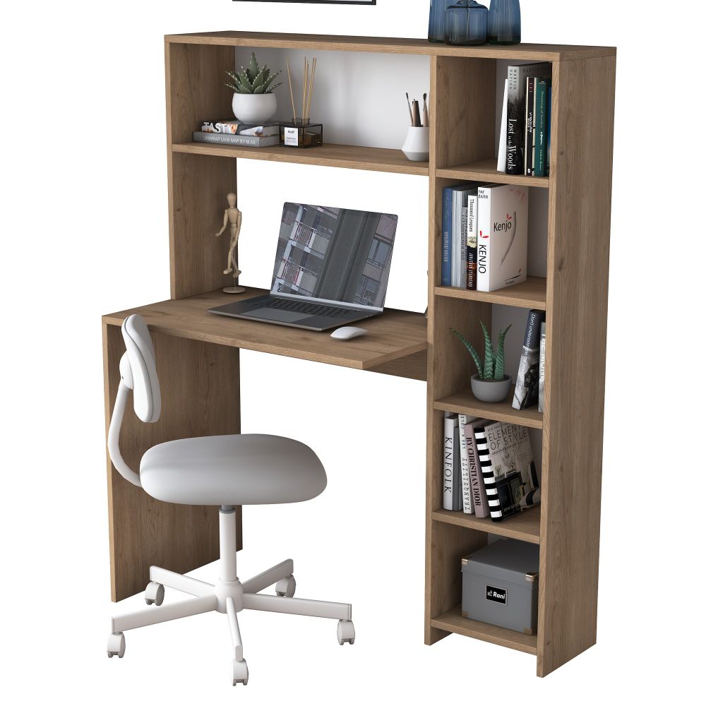 HA104 - 2025 Oak Study Desk - radni sto i polica slika 7