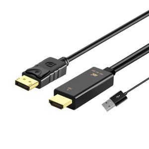 Linkom Kabl HDMI na DisplayPort (m/m) 1.8m+ USB 2.0 muski