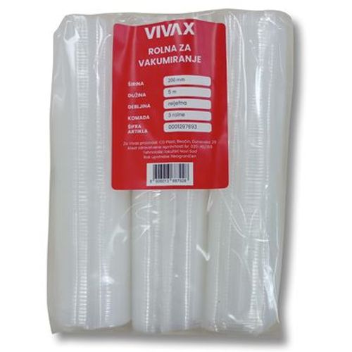 VIVAX HOME rolna za vakumiranje 200mm x 5m / 3 rolne slika 1