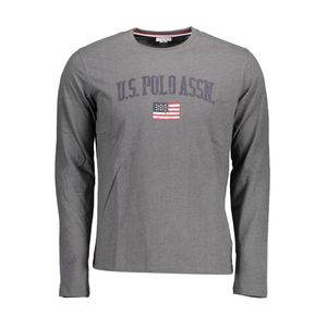 US POLO T-SHIRT LONG SLEEVE MAN GRAY