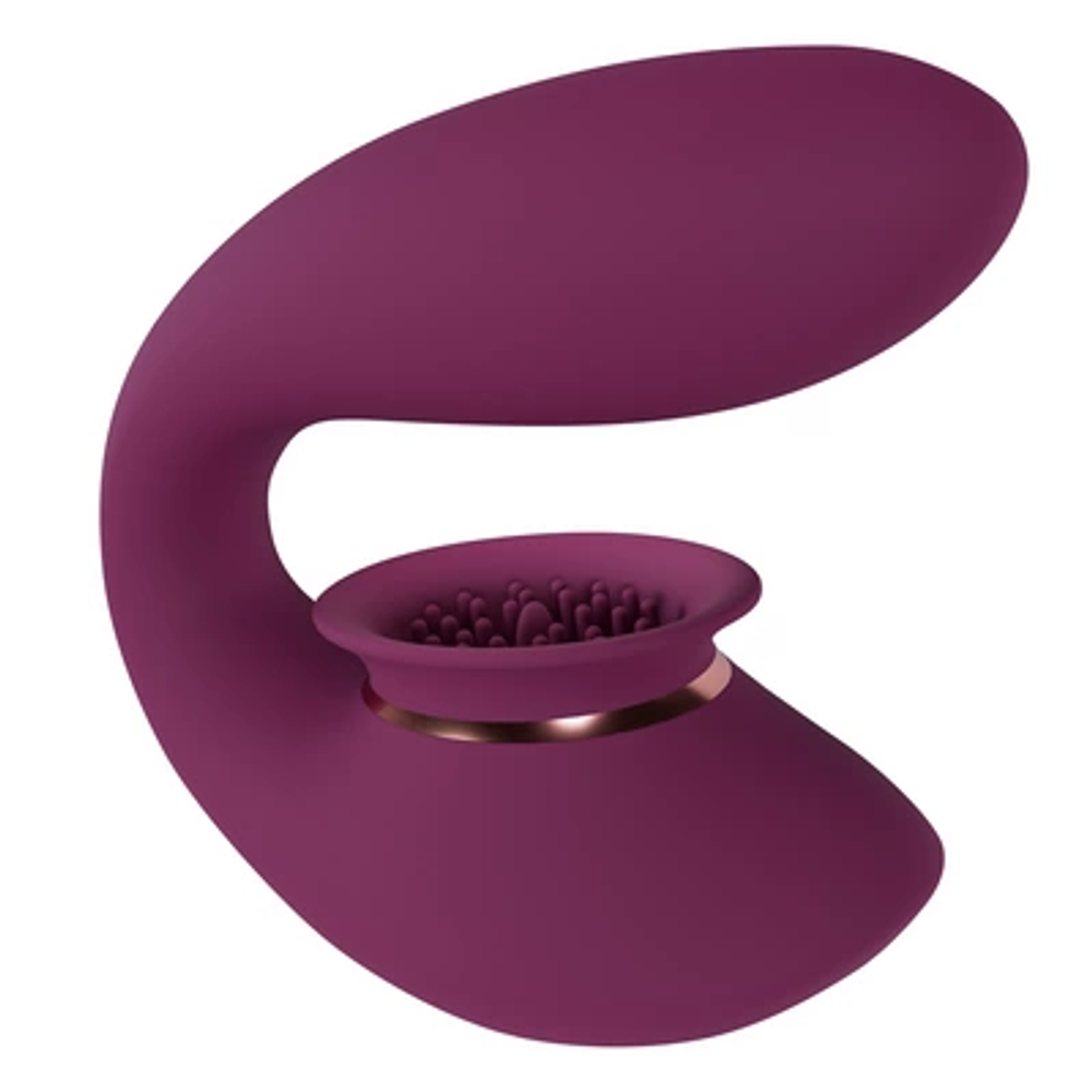 Inovacija Shotsa Twitch 3 - punjivi vibrator i usisivač - bordo slika 1