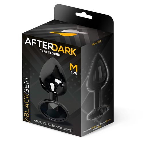 Afterdark Aluminium Blackgem Butt Plug S/M/L - M 8.2cm x 3.4cm slika 10