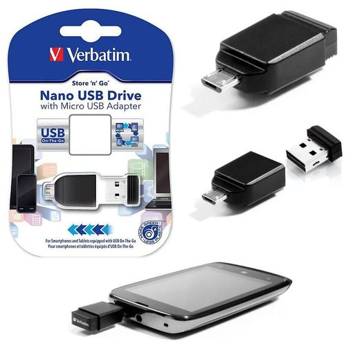 USB 32GB 2.0 Verbatim Nano Store N Go micro adapter V049822 slika 1