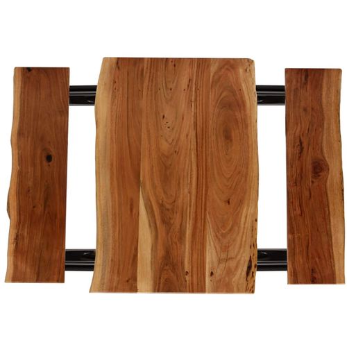 Barski stol s klupama od masivnog bagremovog drva 80x50x107 cm slika 14
