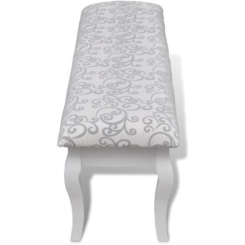 Tabure za stolić za šminkanje/dvosjed bijeli 110 cm slika 12