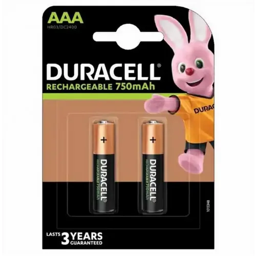 Punjiva baterija Duracell AAA 750mAh (pak 2 kom) slika 1