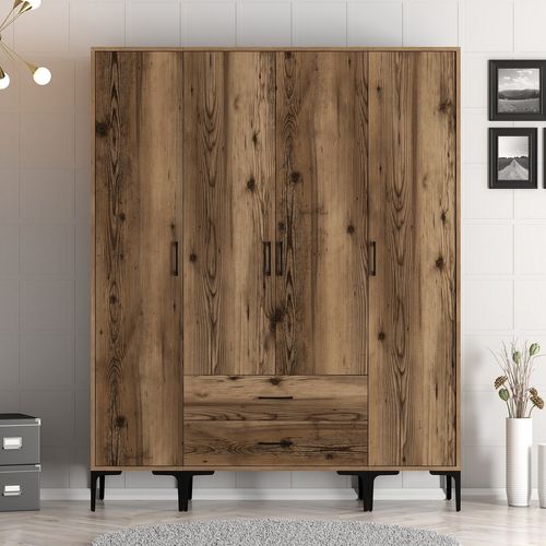 Kumsal STS - Walnut Walnut Wardrobe slika 1