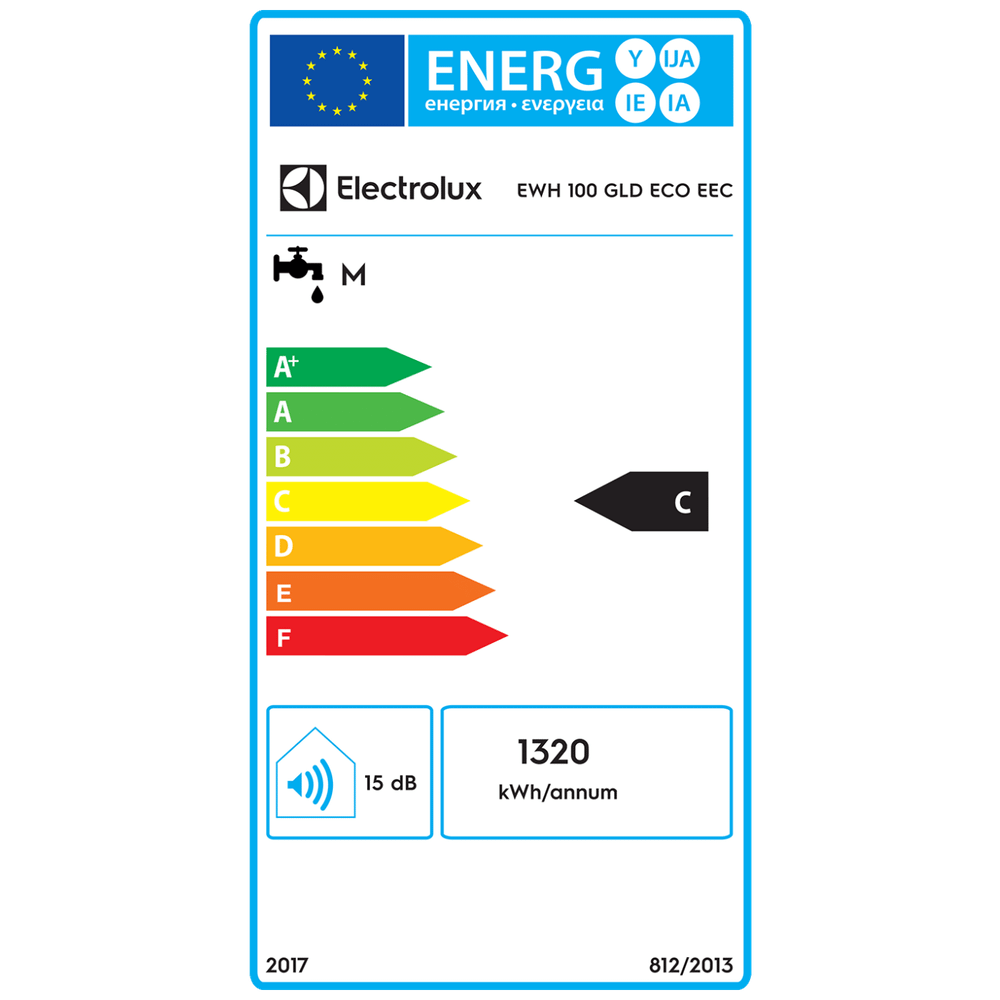 Electrolux Bojler 100 lit., Cijevni električni grijač (TEN), 2kW, IPX4 - EWH 100 GLD Eco EEC slika 6