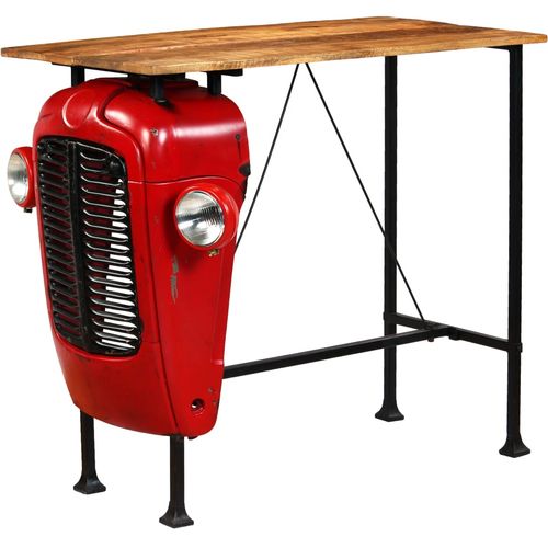 Barski stol u obliku traktora od masivnog drva manga crveni 60 x 120 x 107 cm slika 28