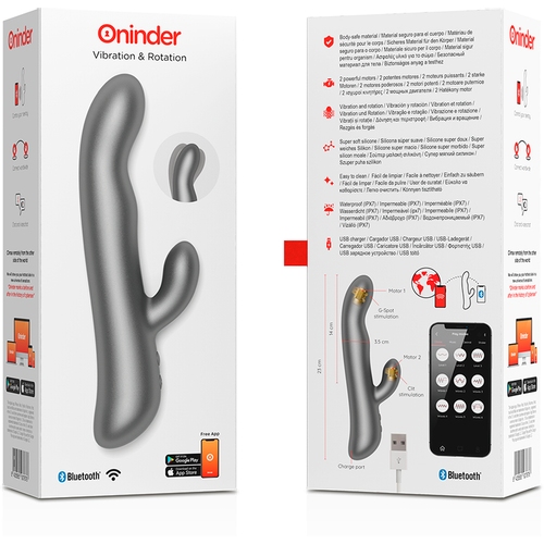 Oninder Rabbit &amp; Rotation Vibrator App Controlled slika 4