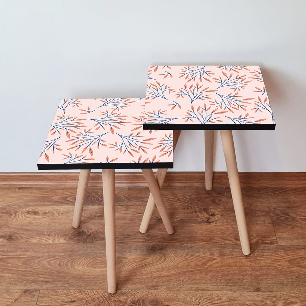 Nesting stolovi 2Shp169 - (2 komada) - boje: losos, mornarsko plava slika 1