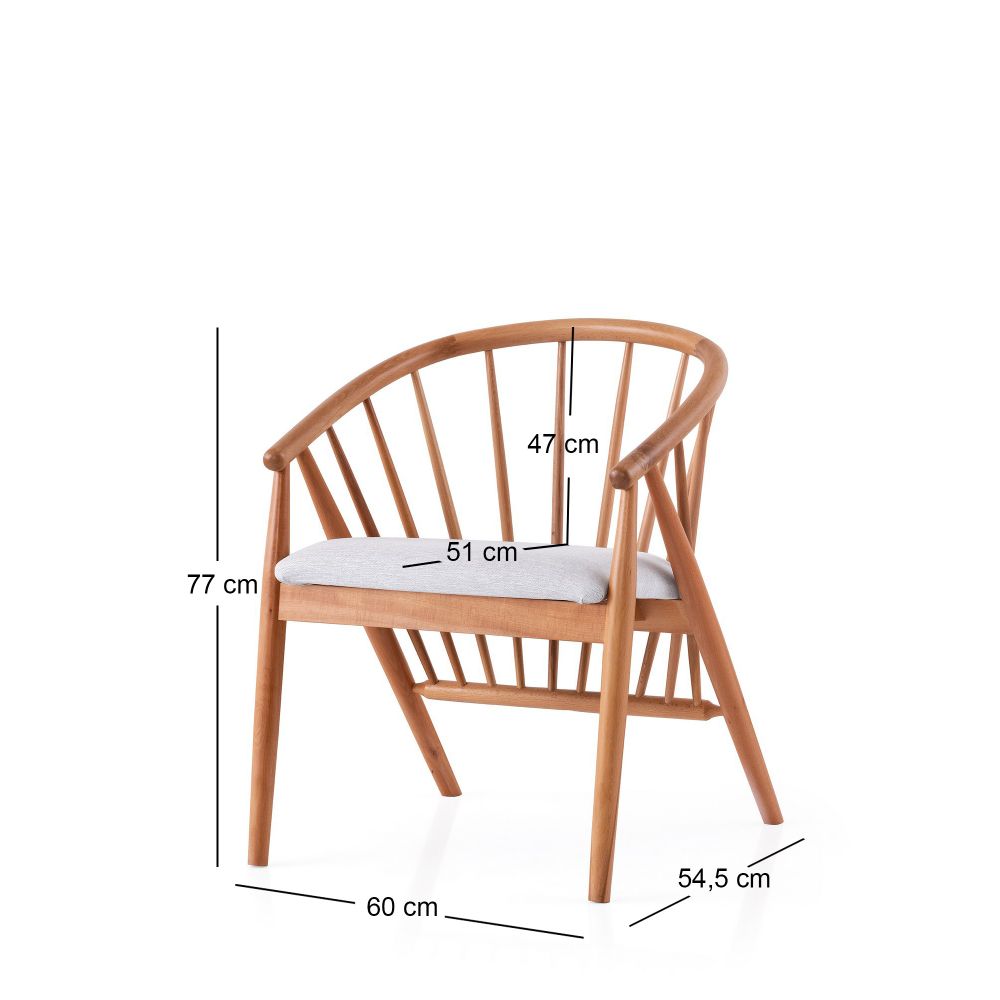 Ava - 4501 Oak Svijetlo Sivi Stolac slika 3