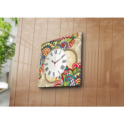 4545CS-44 Multicolor Decorative Canvas Wall Clock slika 2