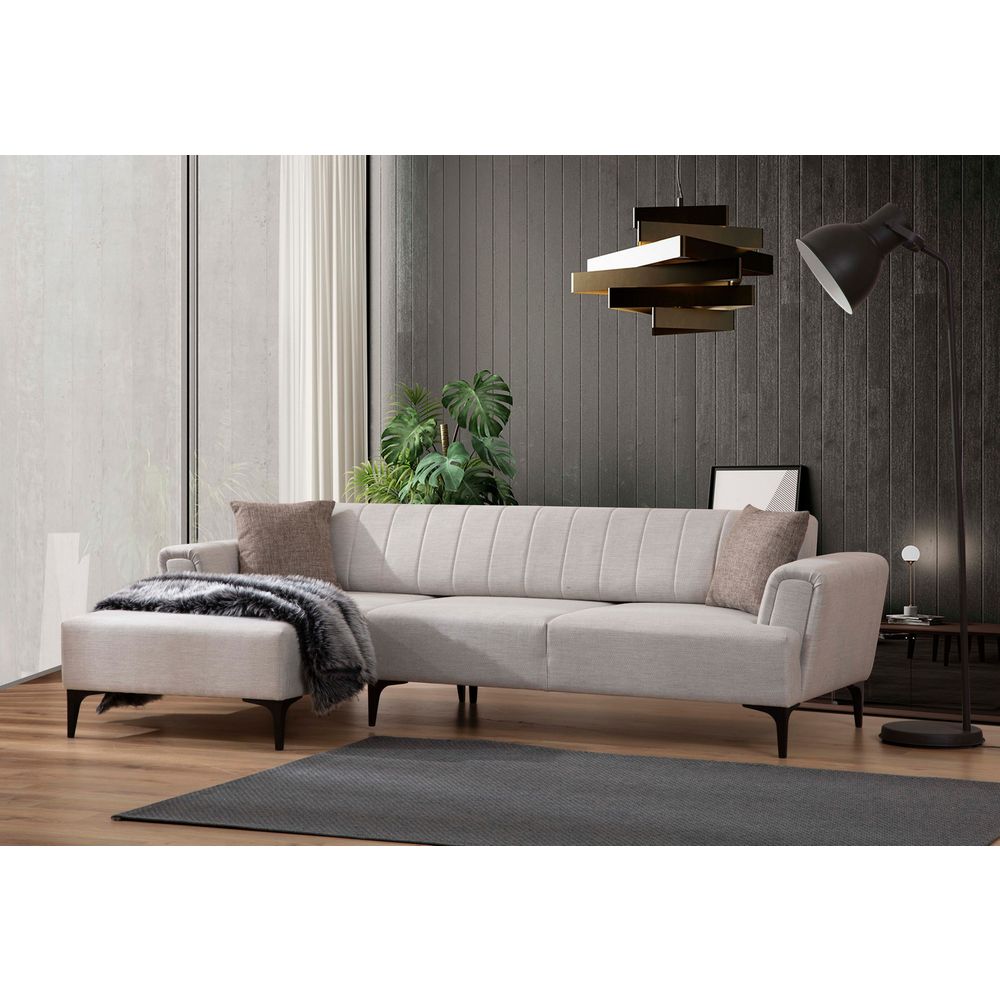 Ugaona Sofa na Razvlačenje Hamlet Left - Ecru Boja slika 1