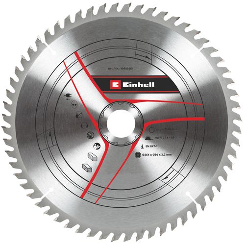 Einhell Pribor za stacionarne / preklopne testere TCT Rezni list 254x30x3,2 T60 slika 1