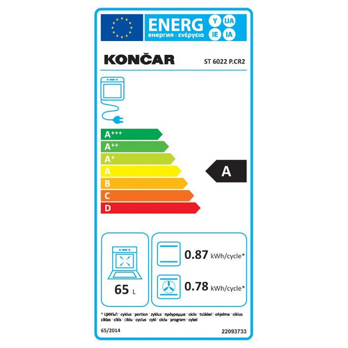 Končar štednjak ST 6022 P.CR2 slika 3