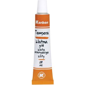 Tempera 18ml KARBON ZLATNA alu tuba