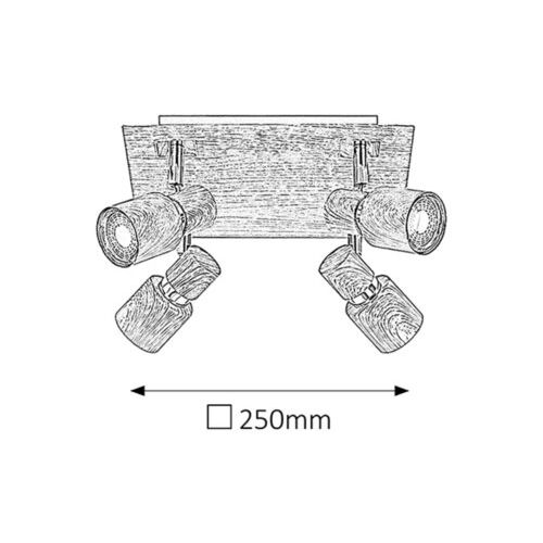 Rabalux Merkur spot GU10 4x50W sivi Spot rasveta slika 4