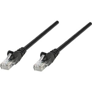 Intellinet 735209 RJ45 mrežni kabel, Patch kabel cat 6 S/FTP 0.50 m crna pozlaćeni kontakti 1 St.