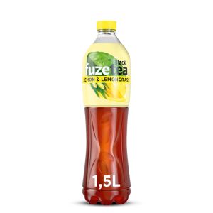 Fuzetea crni ledeni čaj s okusom limuna i limunske trave 1,5l 6/boca, XXL