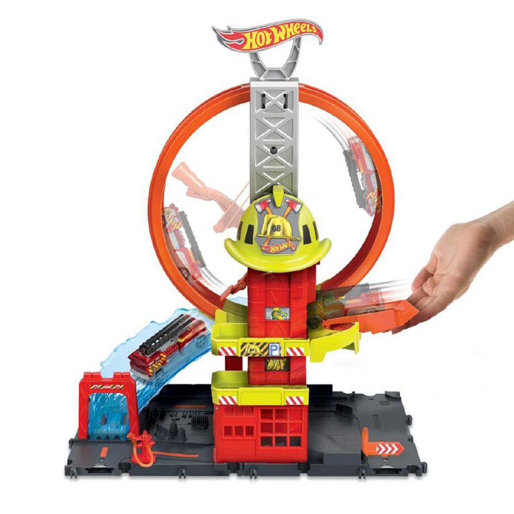 Hot Wheels City Super Loop Fire Station - Vatrogasna stanica slika 3