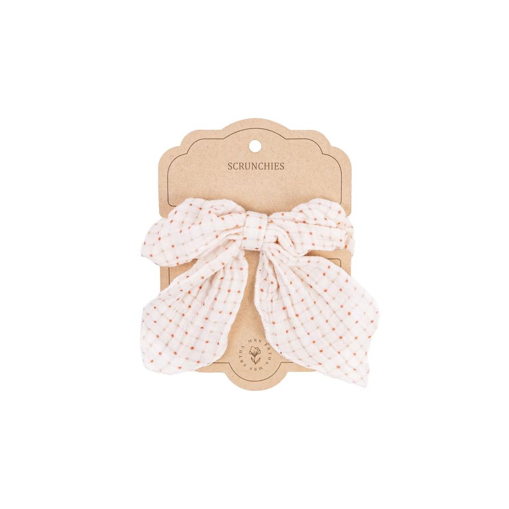 Mrs Ertha Gumica za kosu sa mašnom Scrunchies, Organic Squares slika 1
