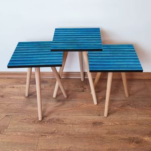 Plavi Nesting Sto (3 Komada) 3Shp386