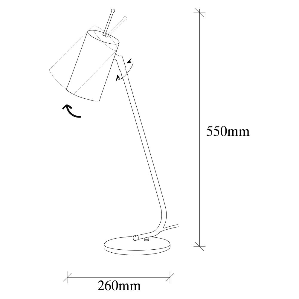 Sivani - MR-612 Bijela Stolna Lampa slika 8
