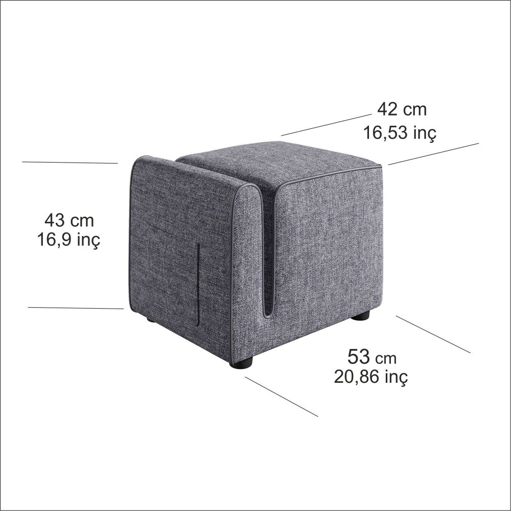 Paris - Sivi Pouf slika 10