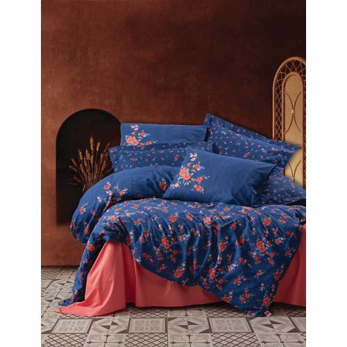 Colourful Cotton Posteljina CAMRYN 100% PAMUK RANFORCE
Navlaka za poplun: 140 x 200 cm
Jastučnica: 60 x 60 cm (1 komad)
, Emery - Dark Blue slika 1