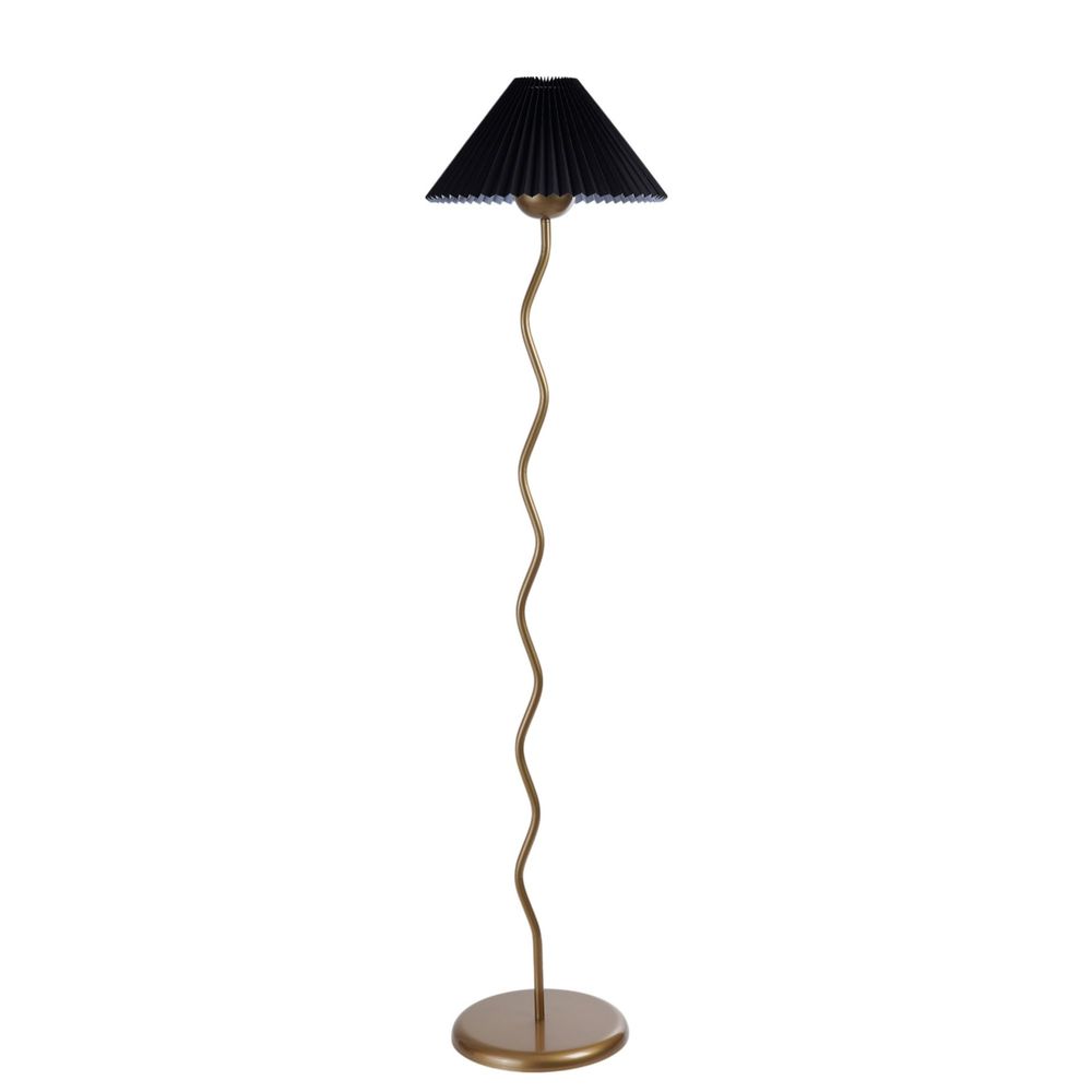 Opviq Podna lampa 621, crna, zlatna slika 3