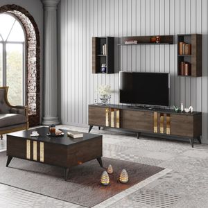 Hanah Home Gold Set - Anthracite, Walnut Anthracite
Walnut Living Room Furniture Set