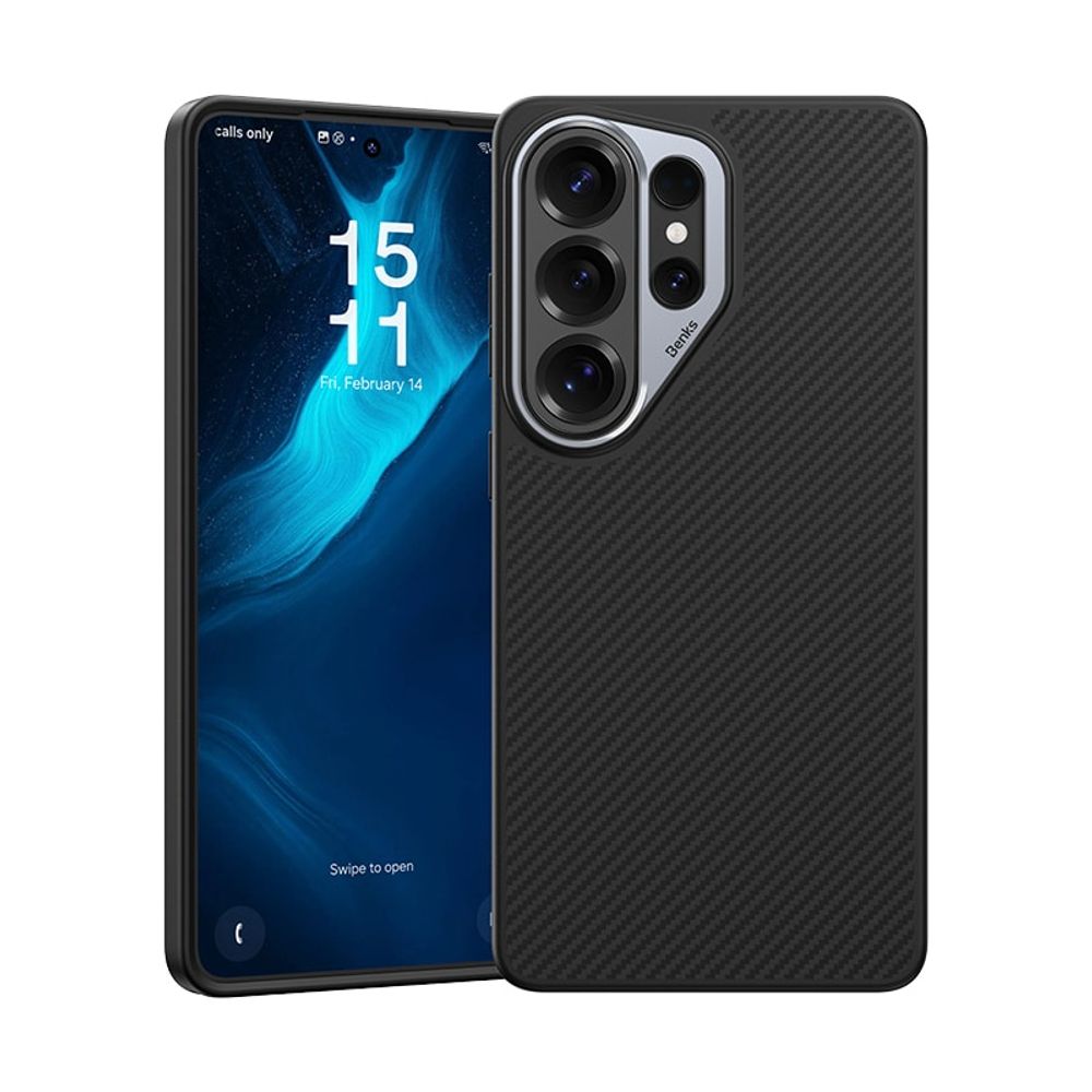 Benks Magnetic Armor Pro Kevlar maska sa metalnim okvirom za Samsung Galaxy S26 Ultra – crna slika 1
