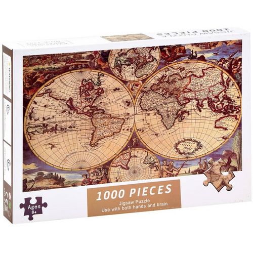 Puzzle 1000 elemenata: drevni zemljovid svijeta slika 1