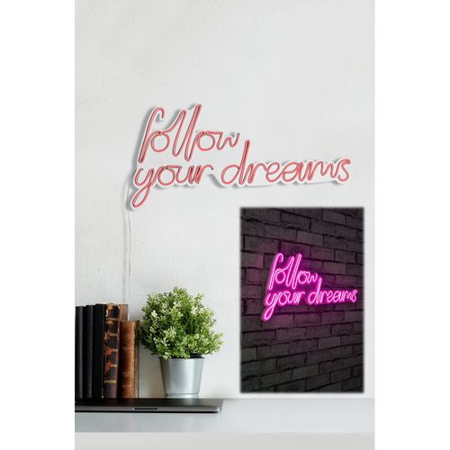 Follow Your Dreams - Pink Pink Decorative Plastic Led Lighting slika 4