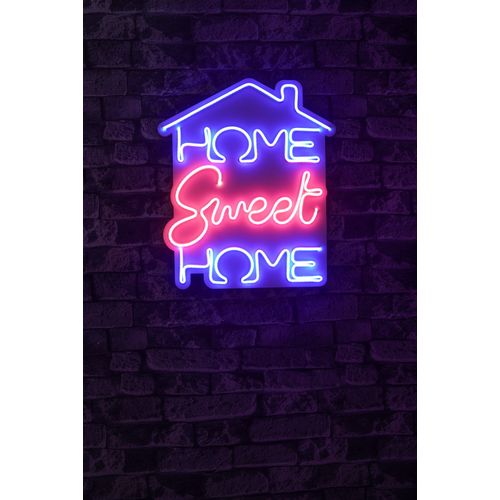 Wallity Ukrasna plastična LED rasvjeta, Home Sweet Home - Blue, Pink slika 2