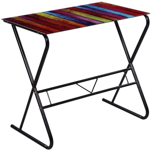 Stakleni stol s dizajnom duge slika 5