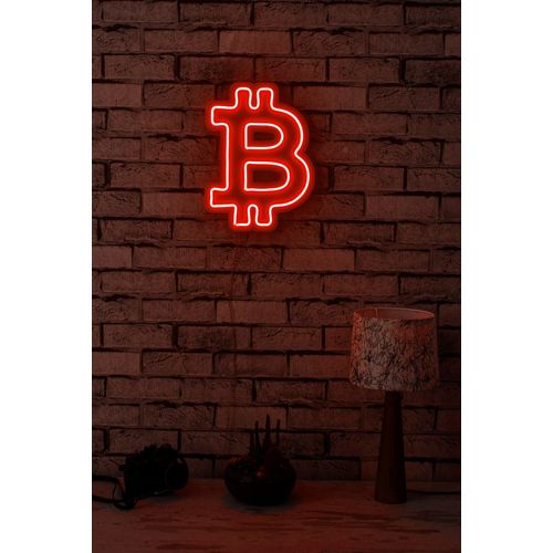 Wallity Ukrasna plastična LED rasvjeta, Bitcoin - Red slika 2